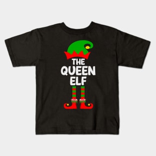 Queen Elf Matching Family Group Christmas Party Pajama Kids T-Shirt